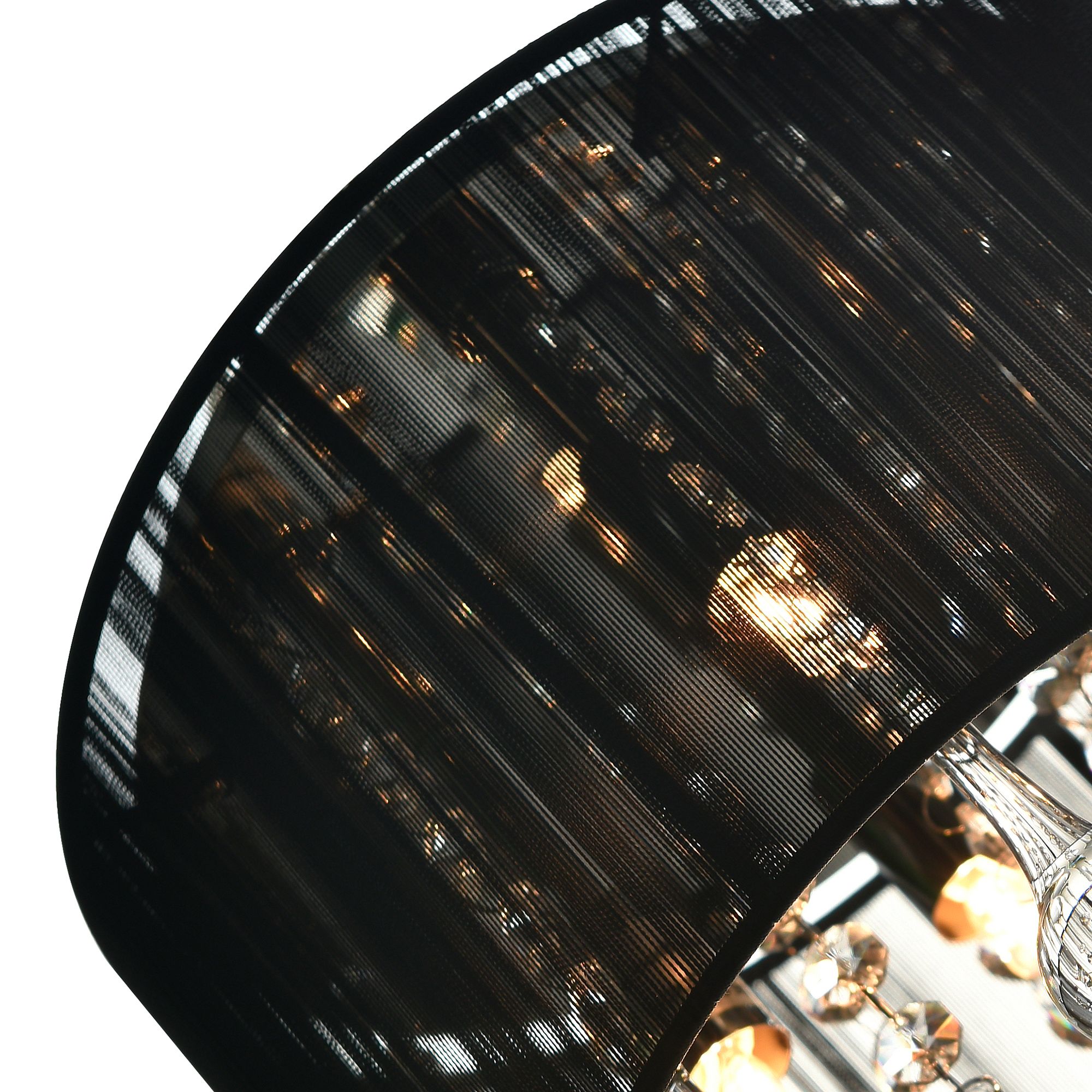 Image 4 Water Drop 4 Light Drum Shade Flush Mount With Chrome Finish more views