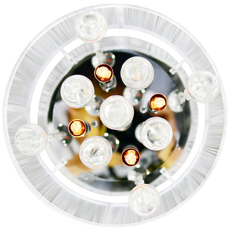 Image 3 Water Drop 4 Light Drum Shade Flush Mount With Chrome Finish more views