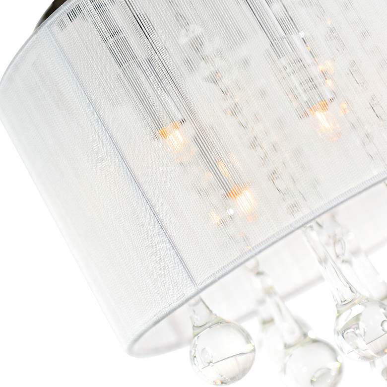 Image 4 Water Drop 4 Light Drum Shade Flush Mount With Chrome Finish more views