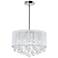 Water Drop 6 Light Drum Shade Chandelier With Chrome Finish