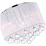 2_Water Drop 6 Light Drum Shade Flush Mount With Chrome Finish more views