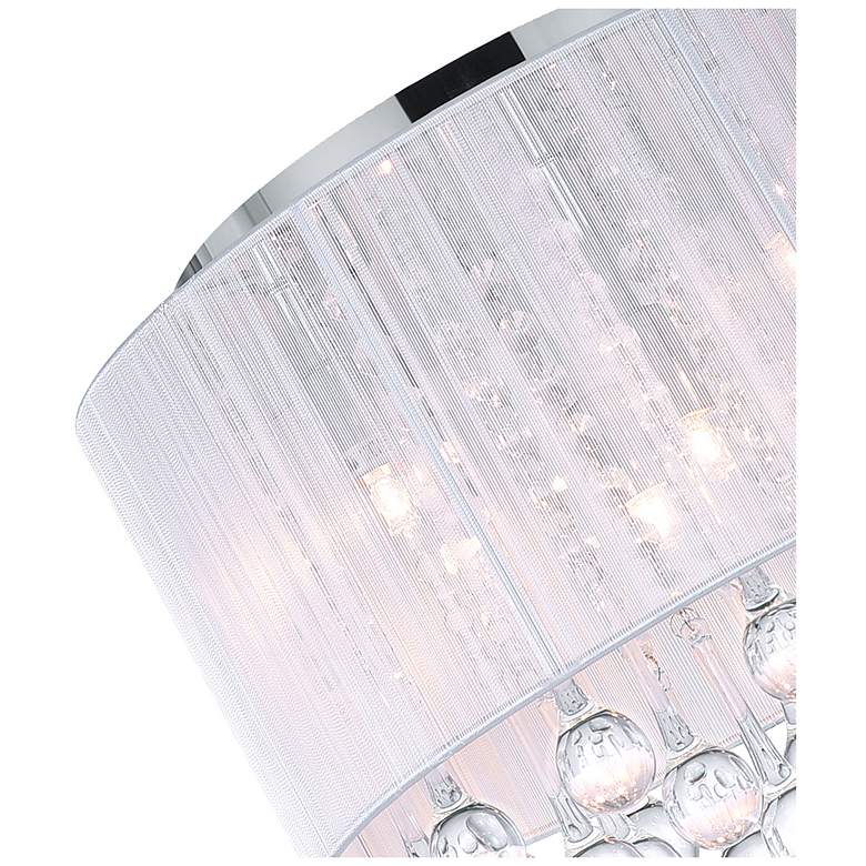 Image 3 Water Drop 6 Light Drum Shade Flush Mount With Chrome Finish more views