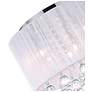 3_Water Drop 6 Light Drum Shade Flush Mount With Chrome Finish more views