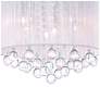 4_Water Drop 6 Light Drum Shade Flush Mount With Chrome Finish more views
