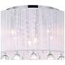5_Water Drop 6 Light Drum Shade Flush Mount With Chrome Finish more views