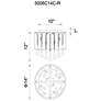 6_Water Drop 6 Light Drum Shade Flush Mount With Chrome Finish more views
