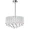 Water Drop 9 Light Drum Shade Chandelier With Chrome Finish