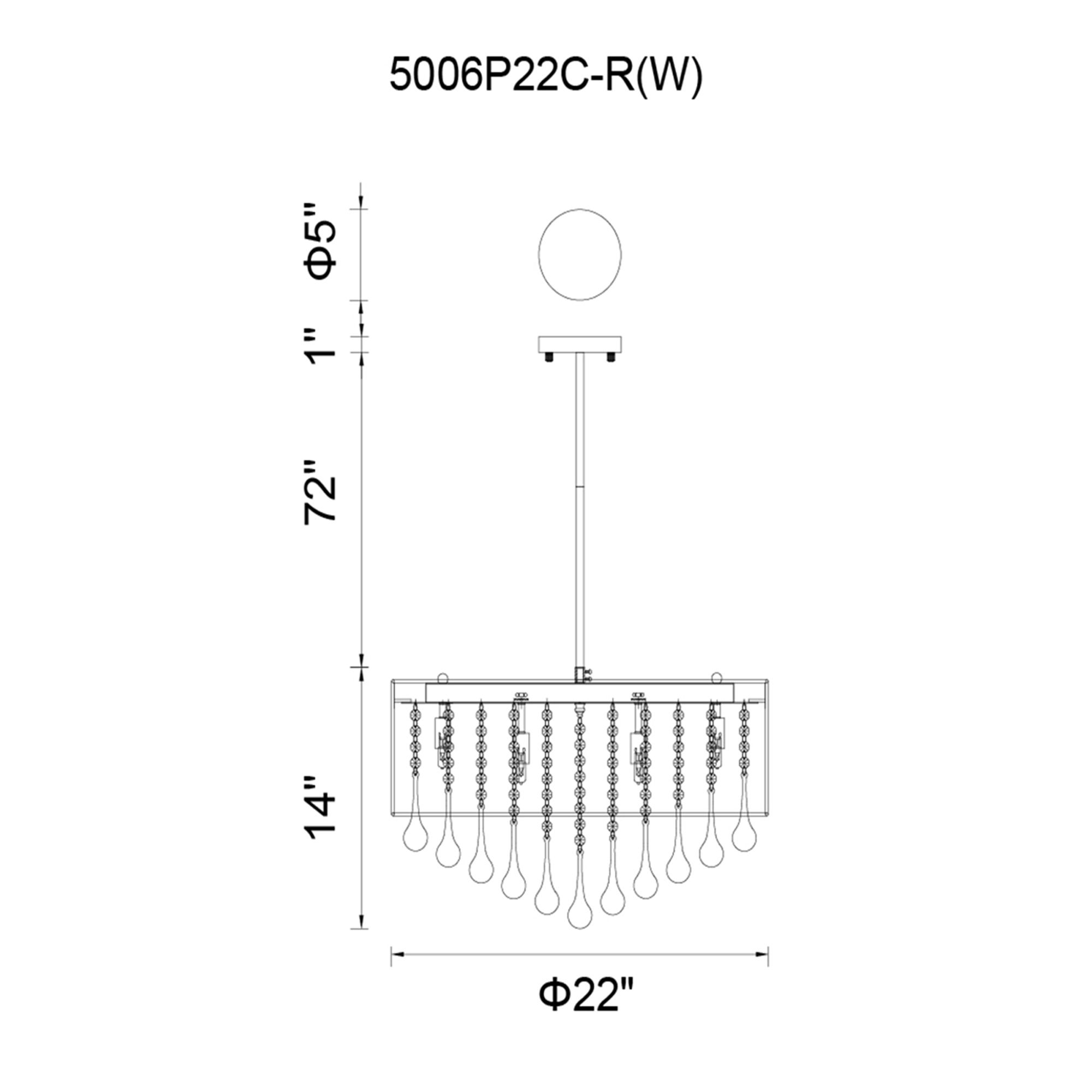 Image 6 Water Drop 9 Light Drum Shade Chandelier With Chrome Finish more views