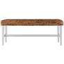 3_Water Hyacinth 44 1/2" Wide Woven Natural and White Banquette Bench more views