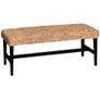 2_Water Hyacinth Natural Woven 44 1/2" Wide Banquette Bench
