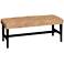 Water Hyacinth Natural Woven 44 1/2" Wide Banquette Bench