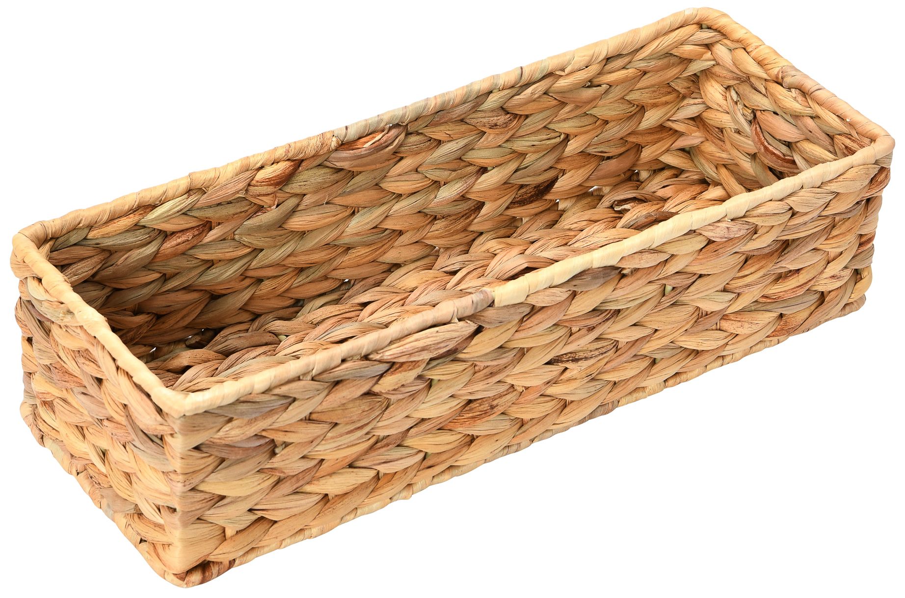 Image 7 Water Hyacinth Rectangular Storage Basket, Natural more views