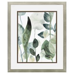 Water Leaves III 34&quot; High Framed Giclee Wall Art