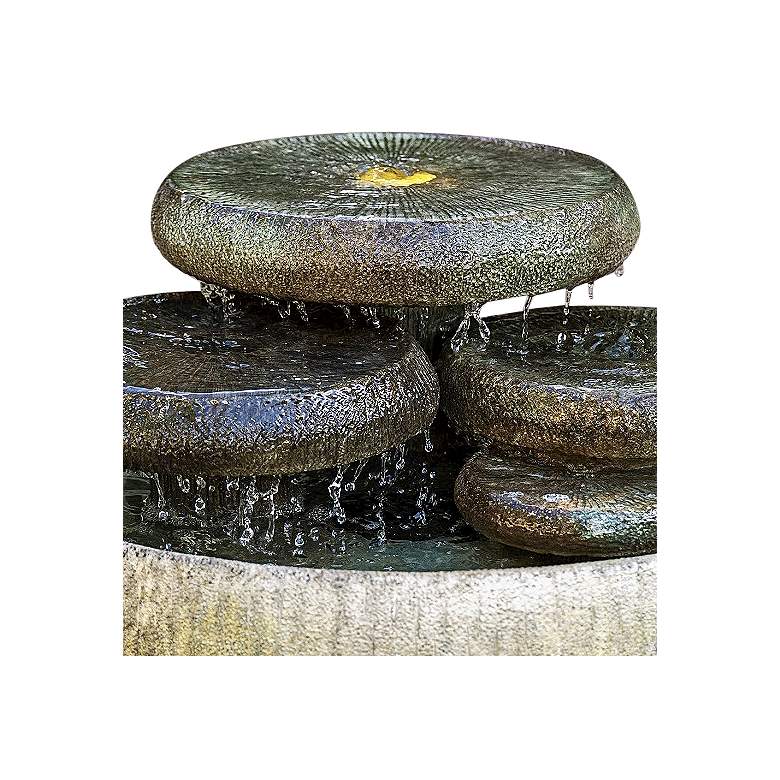 Image 3 Water Lilies 17 1/2"H Relic Sargasso LED Outdoor Fountain more views