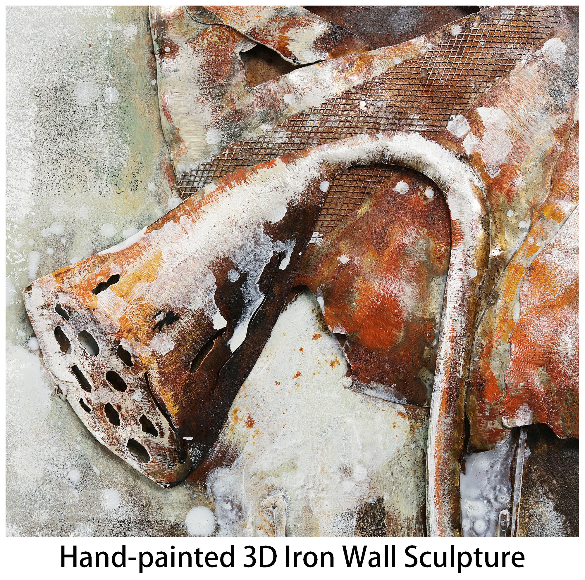 Water Lilly Pads I & II Mixed Media Iron Hand Painted Dimensional Wall Art