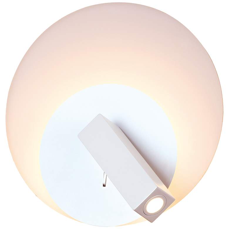 Image 1 Water Lily 9.4" Matte White Wall Mount