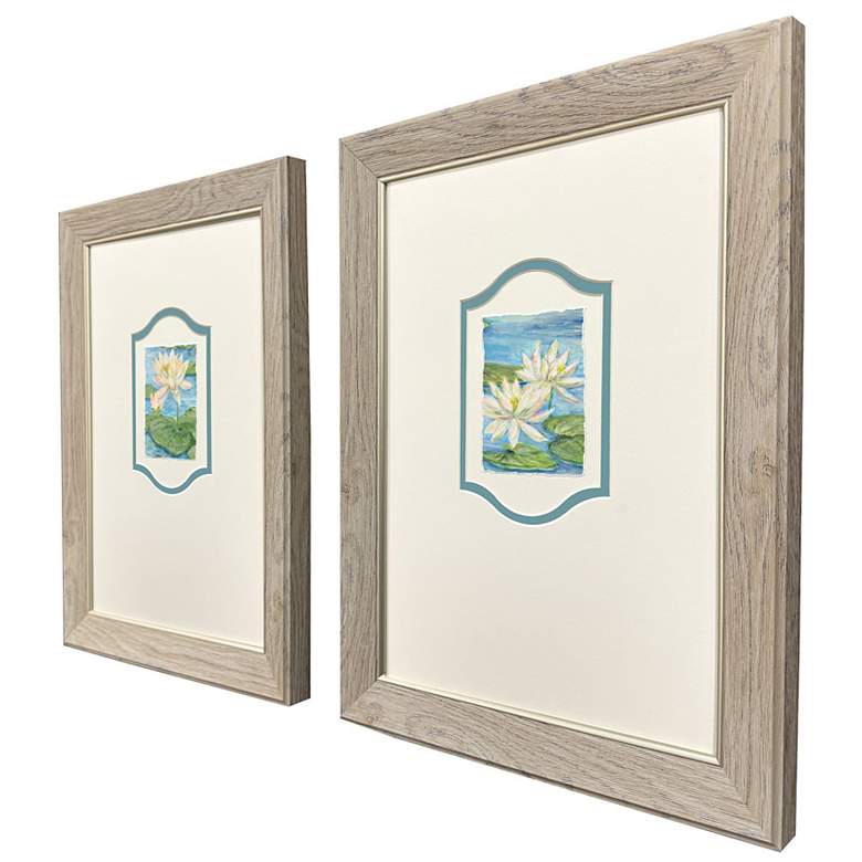 Image 2 Water Lily Reverie 13"W x 17"H Framed Art Set of 2 more views