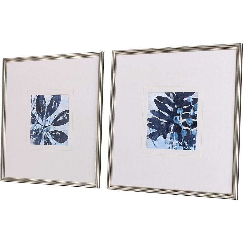 Image 5 Water Palms II 26 inch Square 2-Piece Framed Wall Art Set more views