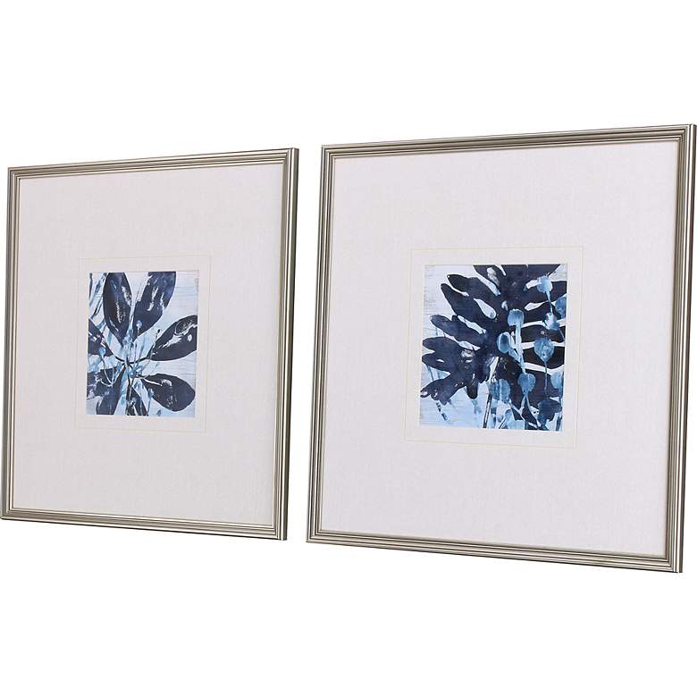 Image 5 Water Palms II 26" Square 2-Piece Framed Wall Art Set more views