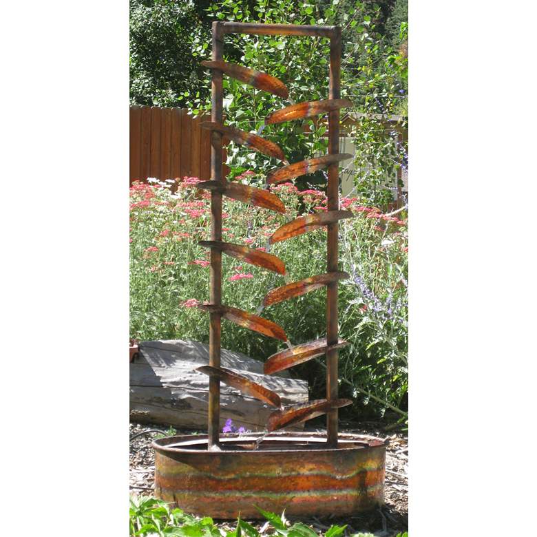 Image 1 Water Trellis 48 inch Handcrafted Copper Garden Fountain