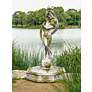 Water Venus 70" High White Moss Outdoor Fountain with Bowl
