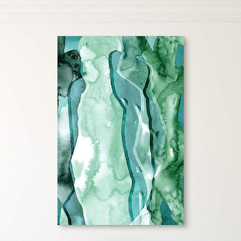 Image 1 Water Women I 48"H Free Floating Tempered Glass Wall Art