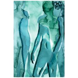 Water Women II 48&quot;H Free Floating Tempered Glass Wall Art