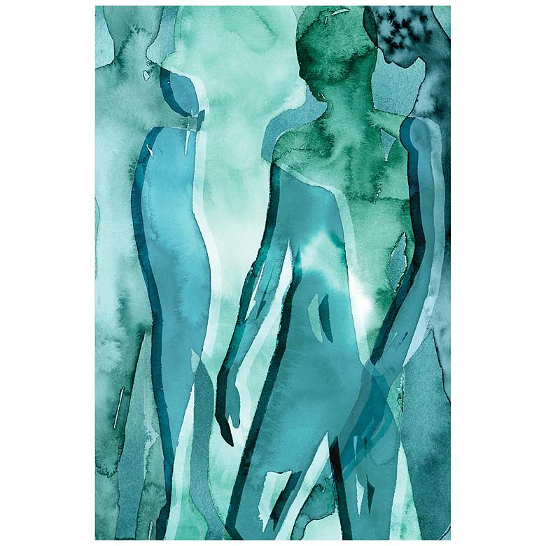 Image 2 Water Women II 48"H Free Floating Tempered Glass Wall Art