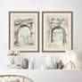 Watercolor Arches II 32" High 2-Piece Framed Wall Art Set 