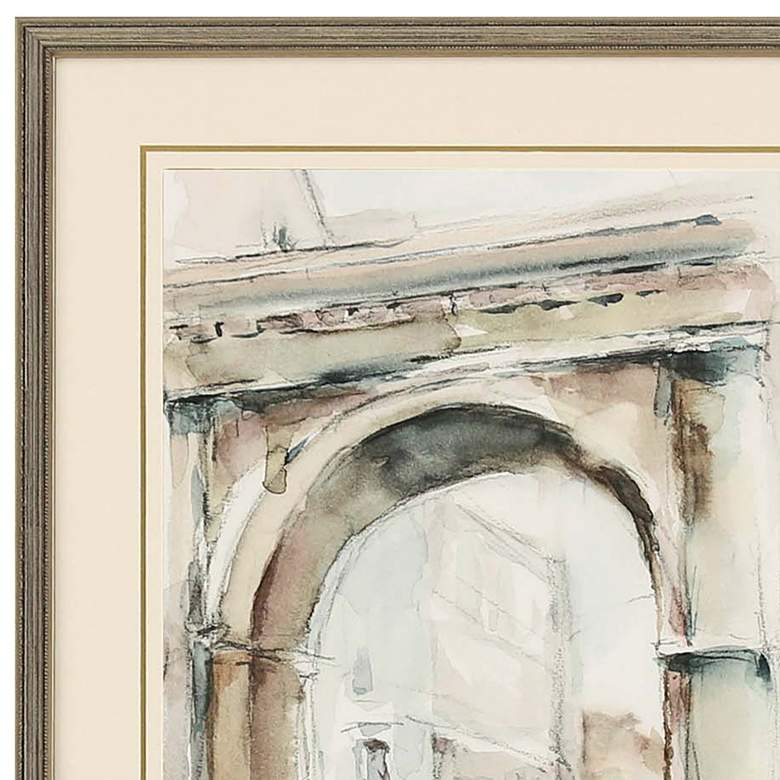 Image 3 Watercolor Arches II 32" High 2-Piece Framed Wall Art Set more views