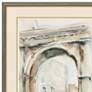 Watercolor Arches II 32" High 2-Piece Framed Wall Art Set 