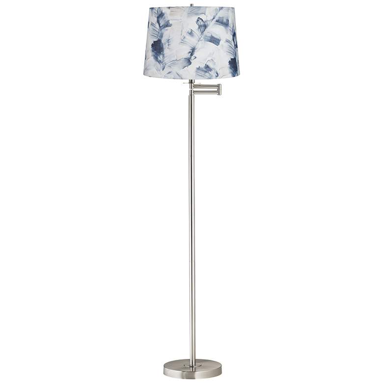 Image 1 Watercolor Brushed Nickel Swing Arm Floor Lamp