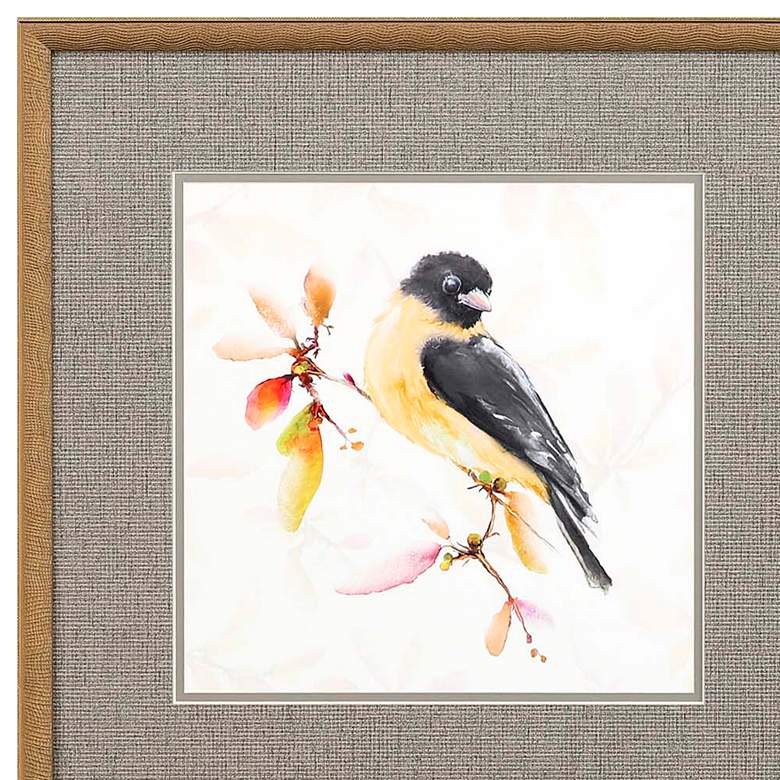 Image 4 Watercolor Chickadee 19 inch Square 4-Piece Framed Wall Art Set more views