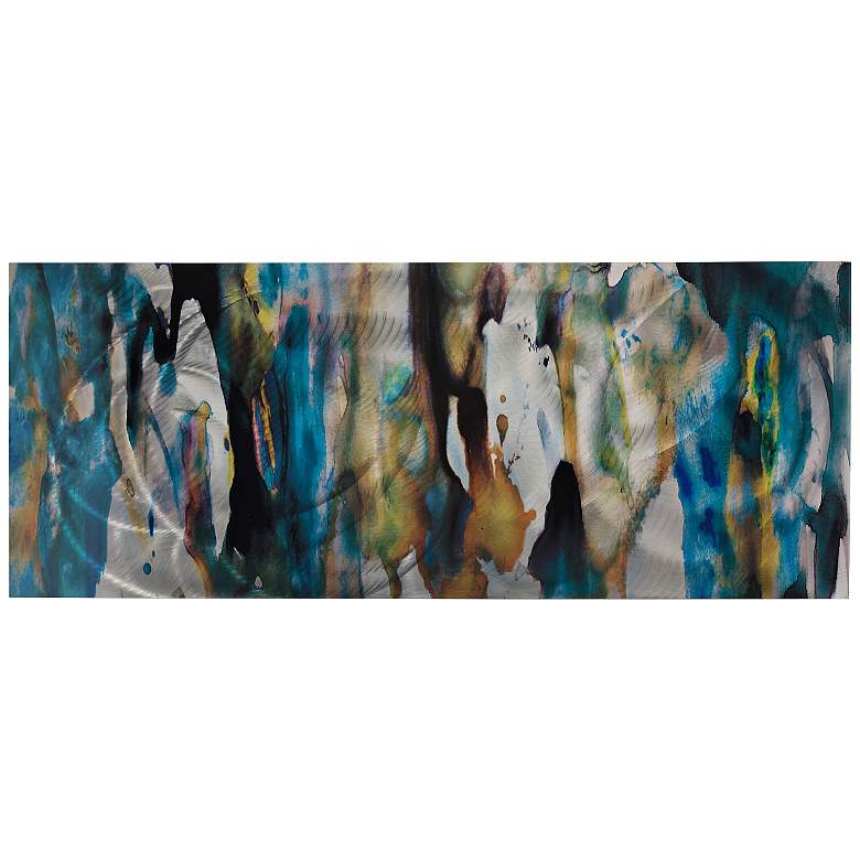 Image 1 Watercolor Composition 48 inch Wide Abstract Metal Wall Art