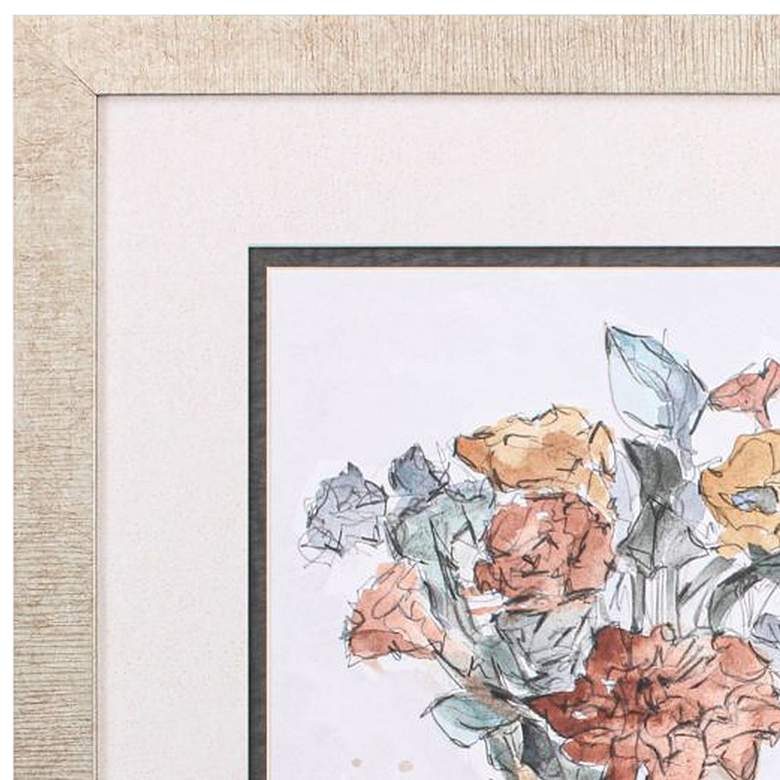 Image 4 Watercolor Floral I 32 inch High Printed Framed Wall Art more views