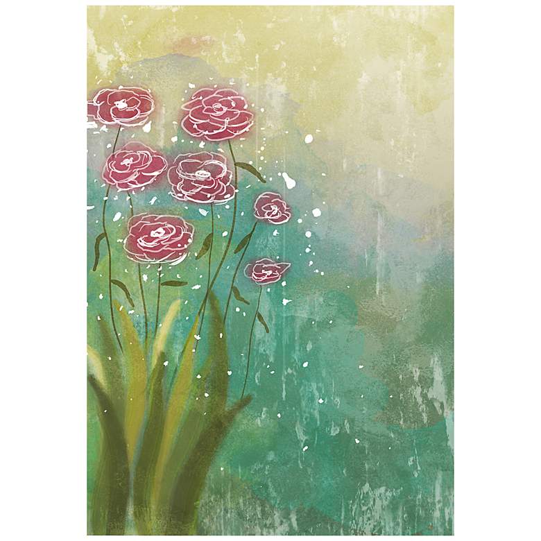 Image 1 Watercolor Flowers 26 inch High Gallery Wrap Canvas Wall Art