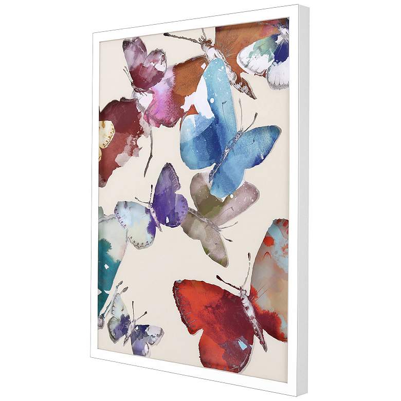 Image 2 Watercolor Fluttering I 32"W x 42"H Framed Art more views