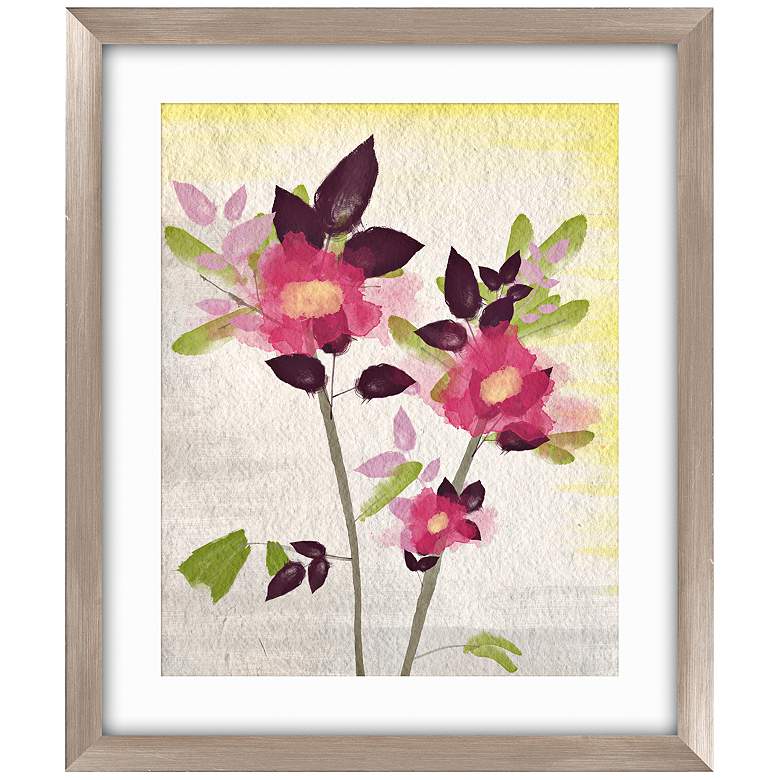 Image 1 Watercolor Rose I 26 1/2 inch High Framed Abstract Wall Art