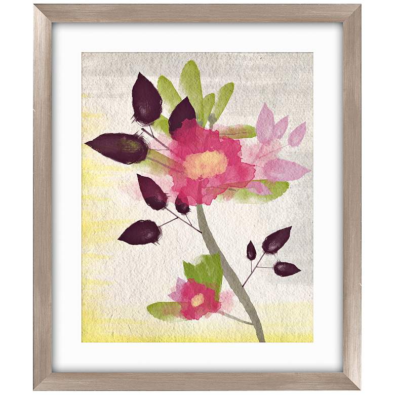 Image 1 Watercolor Rose II 26 1/2 inch High Framed Abstract Wall Art
