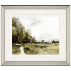 Watercolor Scape I 40&quot;W Rectangular Giclee Framed Wall Art