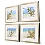 5_Watercolor Sea Oats 25" Wide 4-Piece Framed Wall Art Set more views