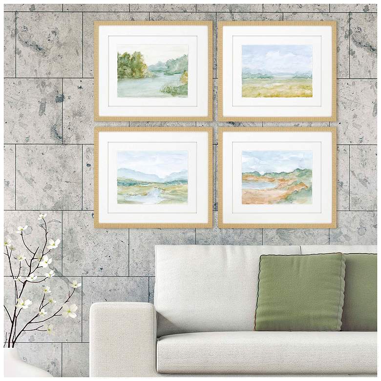 Image 2 Watercolour 27"W x 23"H Contemporary Framed Art Set of 4 more views