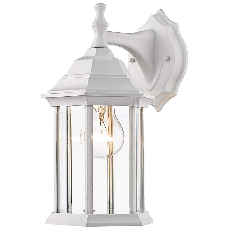 Image 1 Waterdown 11 3/4" High Gloss White Outdoor Wall Light