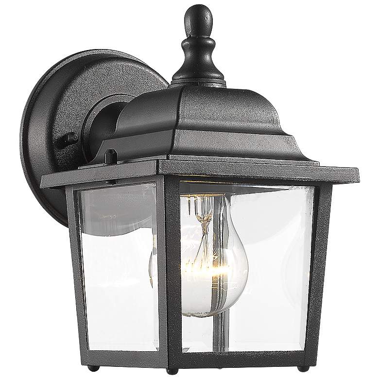 Image 1 Waterdown 8 1/2 inch High Black Outdoor Wall Light