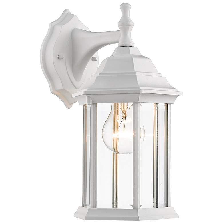 Image 1 Waterdown by Z-Lite Gloss White 1 Light Outdoor Wall Light