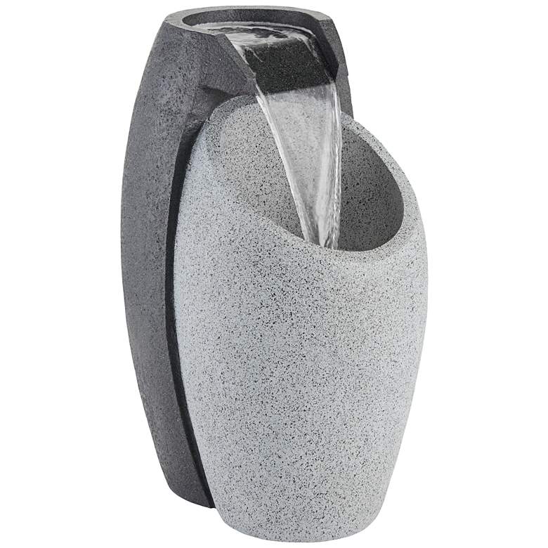 Image 2 Waterfall 25" High Modern Fountain with LED Light