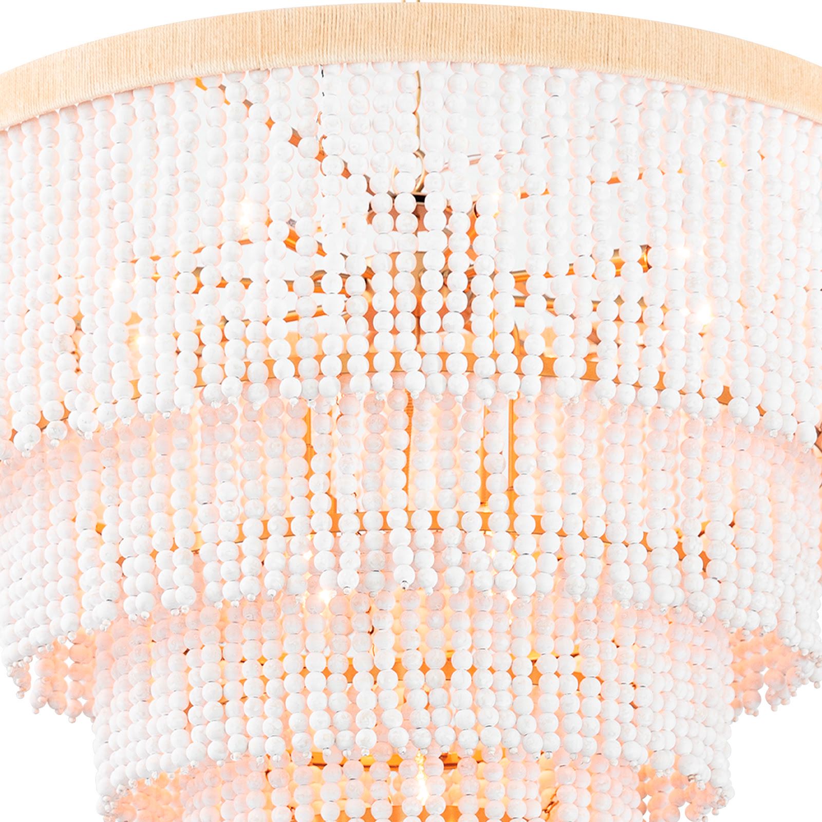 Image 5 Waterfall 32" Wide Multi-Tier White Chandelier more views