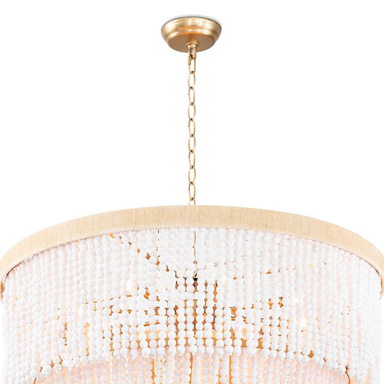 Image 4 Waterfall 32" Wide White Multi-Tier Chandelier more views