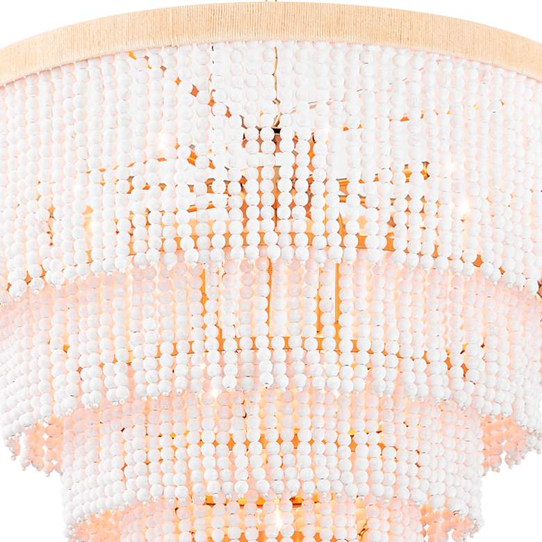 Image 5 Waterfall 32" Wide White Multi-Tier Chandelier more views