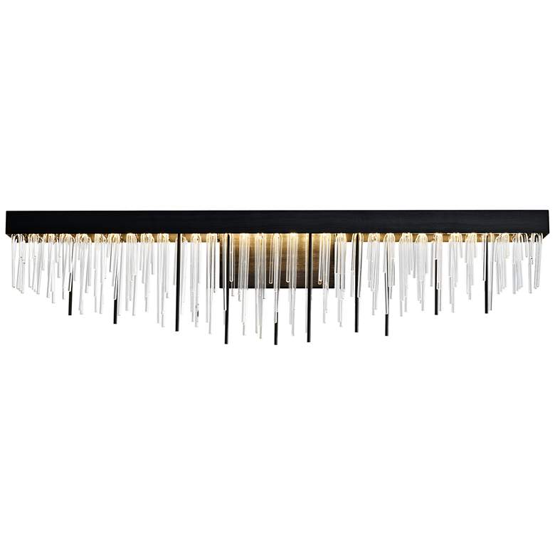 Image 1 Waterfall LED 3CCT 35" Unique Waterfall Shade Black Crystal Vanity Lig